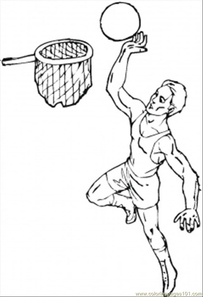 Coloring Page Basketball Coloring Page (Sports  Basketball