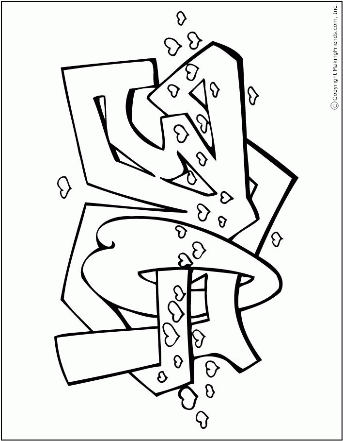 Free Graffiti Coloring Pages To Print Download Free Graffiti Coloring 