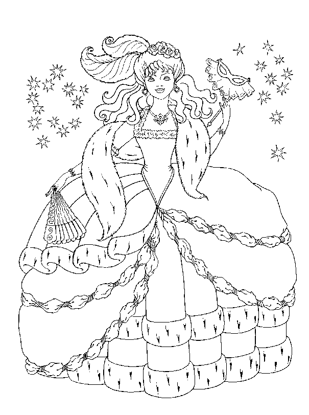 barbie coloring pages wedding dress