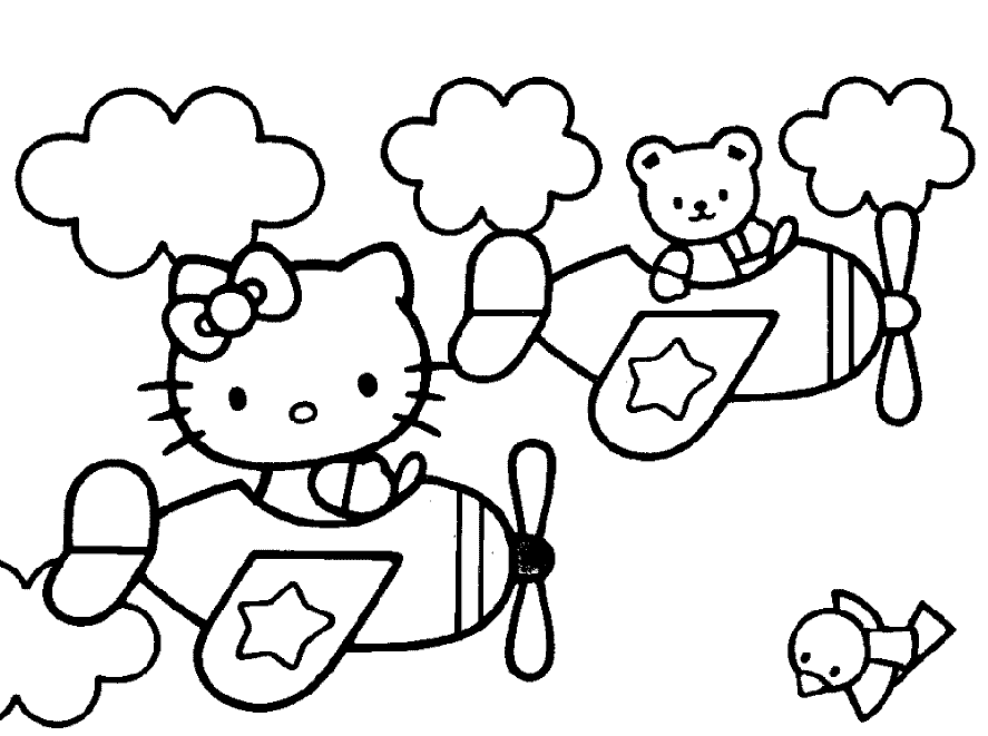 hello kitty face outline - Clip Art Library