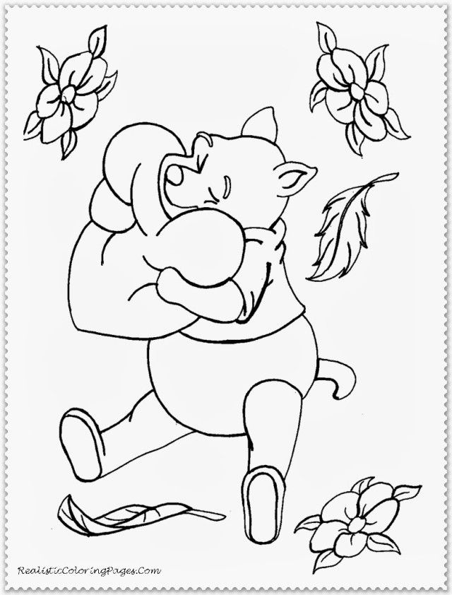 Printing Winnie The Pooh Disney Cartoon Valentines Coloring Pages