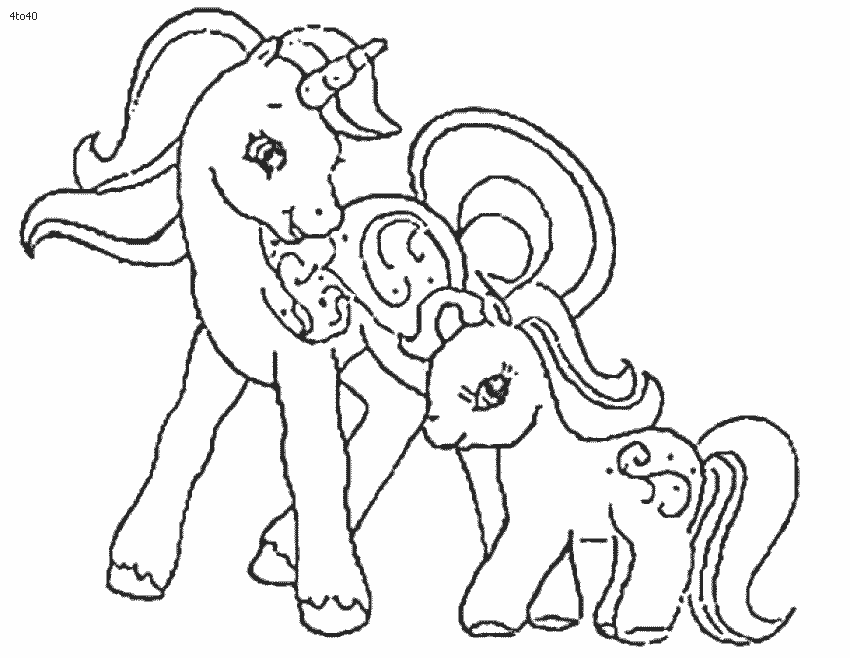 Baby Unicorn Coloring Pages Free