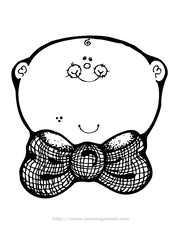 baby boy head | printable coloring in pages for kids 