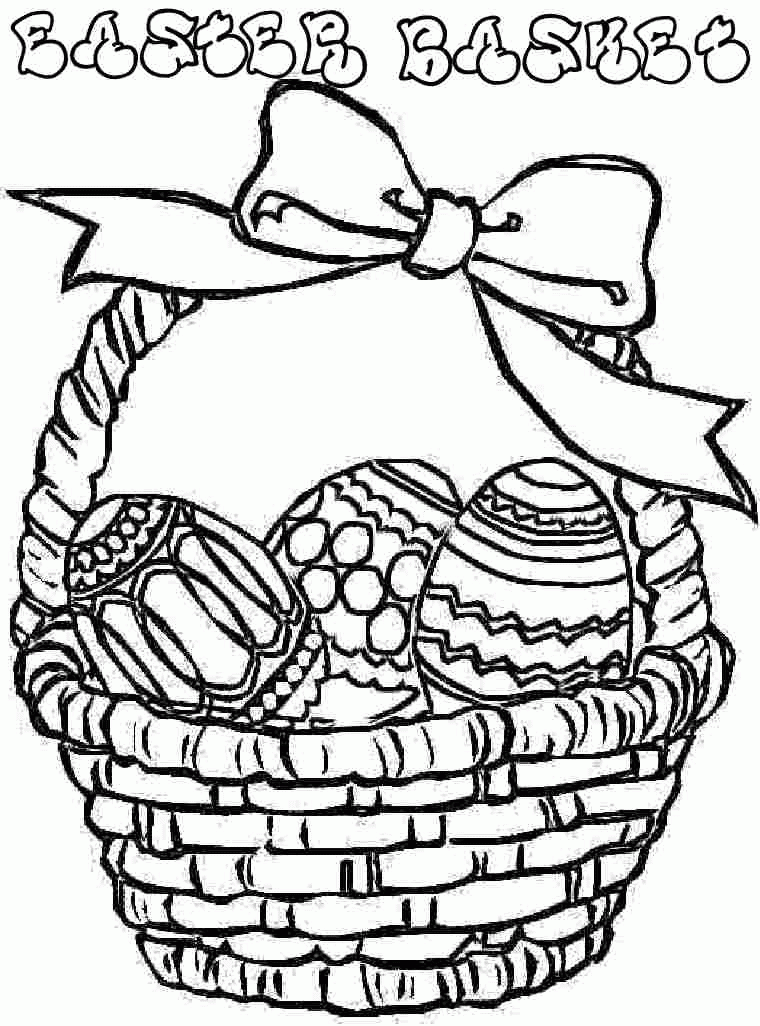 Free Empty Easter Basket Coloring Page Download Free Empty Easter