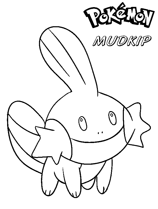 coloring books Pokemon Mudkip to print and free download