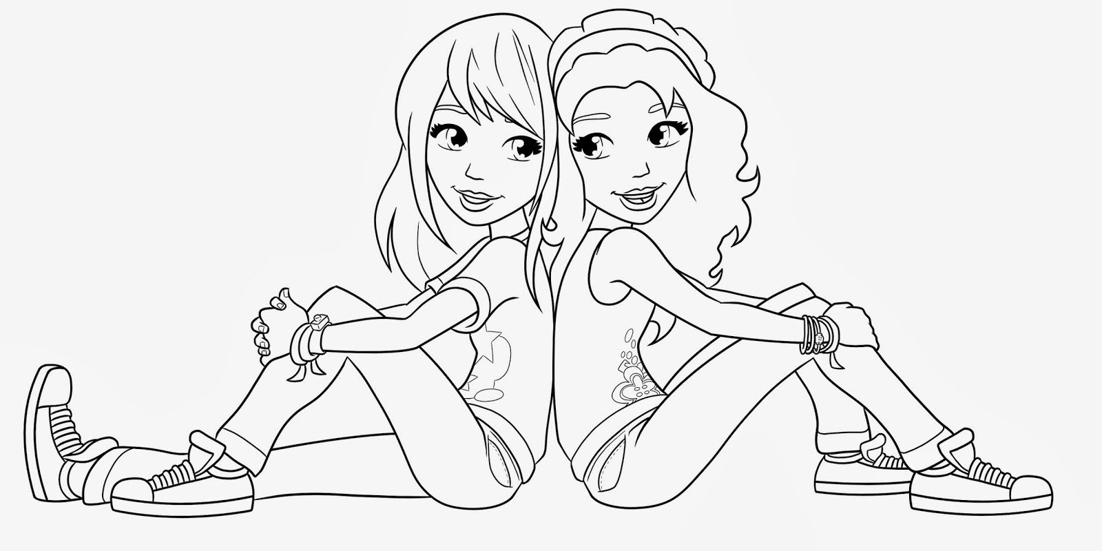 colouring pages best friends printables   Clip Art Library
