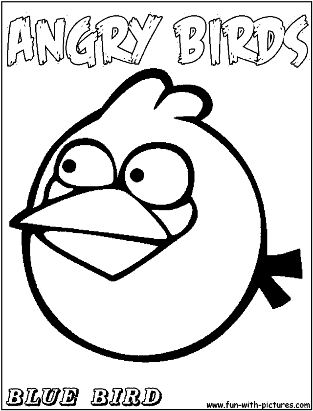 Angry birds| Coloring Pages for Kids � Blue Bird