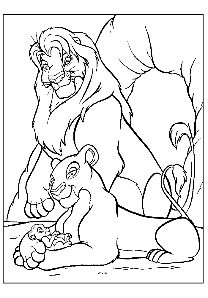 Coloring pages for kids  LION KING COLORING PAGES