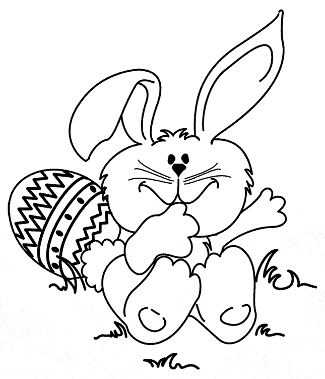 Simple Easter Drawings Coloring Pages