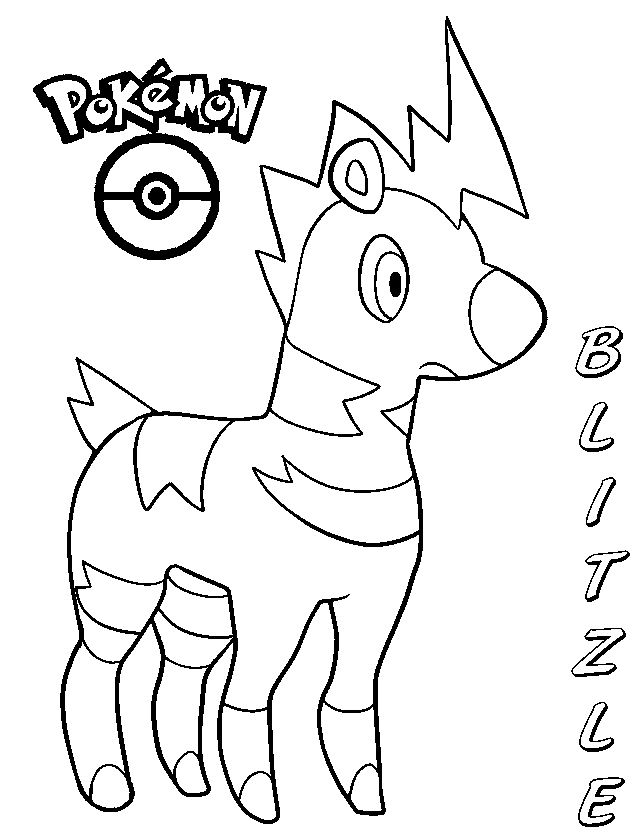 coloring books Pokemon Blitzle to print and free download