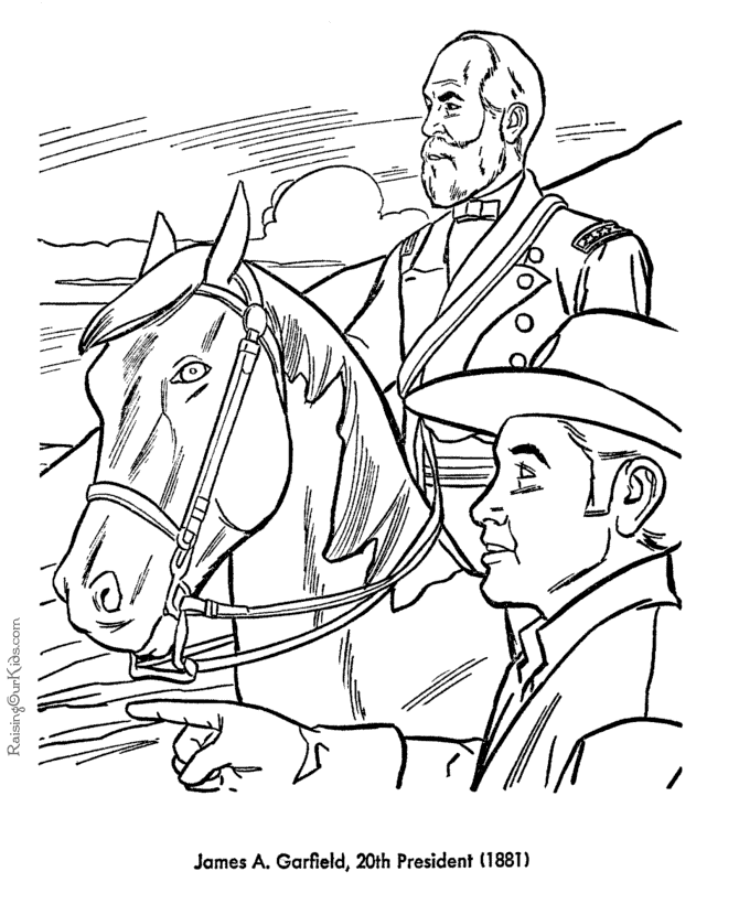 James A. Garfield coloring pages - Free and Printable!