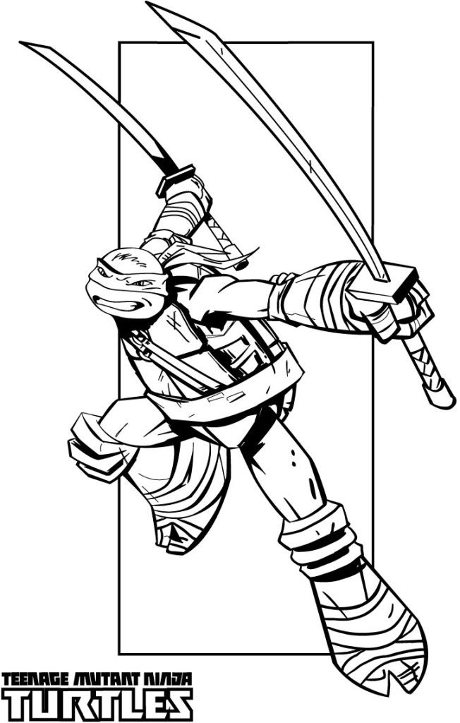 Teenage Mutant Ninja Turtle Coloring Pages to print for kids