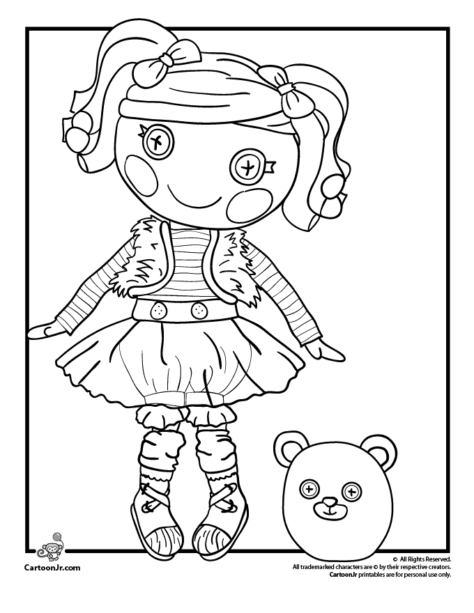 Mittens Fluff N Stuff Doll Lalaloopsy Coloring Page 