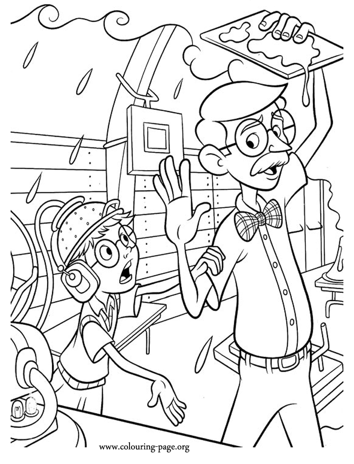 Meet the Robinsons - The mayhem in the Science Fair coloring page