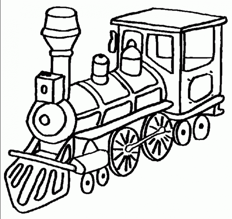 Train Coloring Page from Clip Art Library