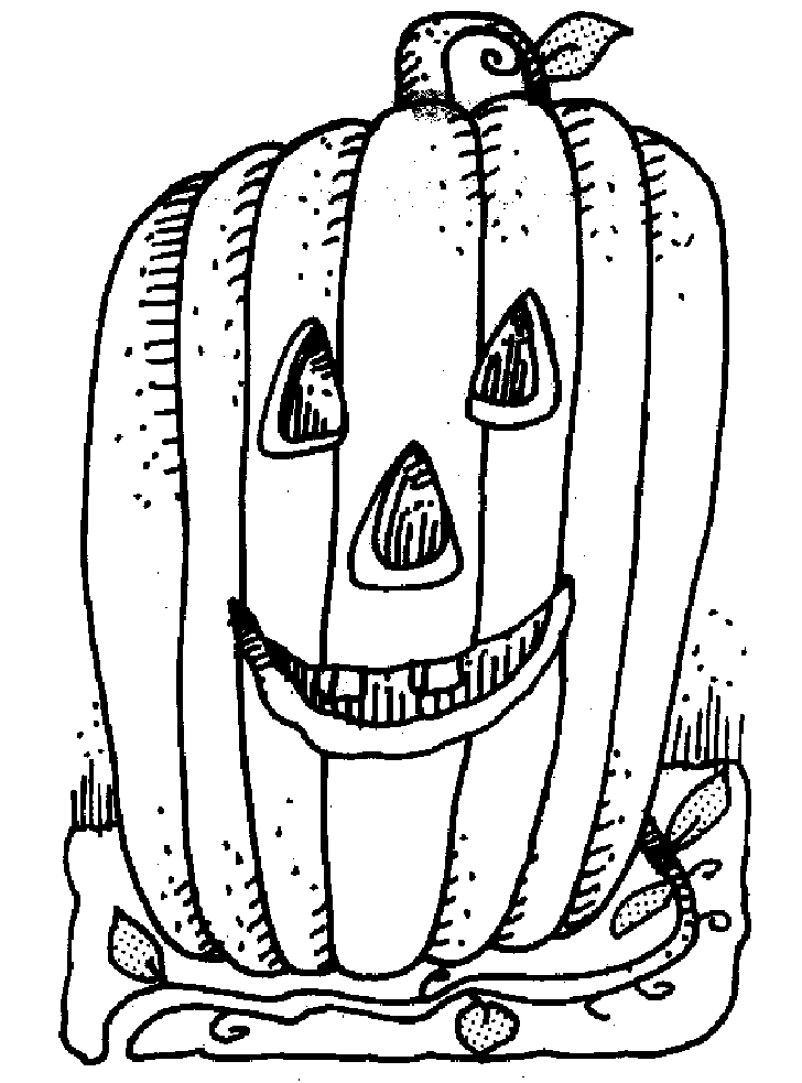 Big Jack-O-Lantern of Halloween Coloring Pages � Free Halloween