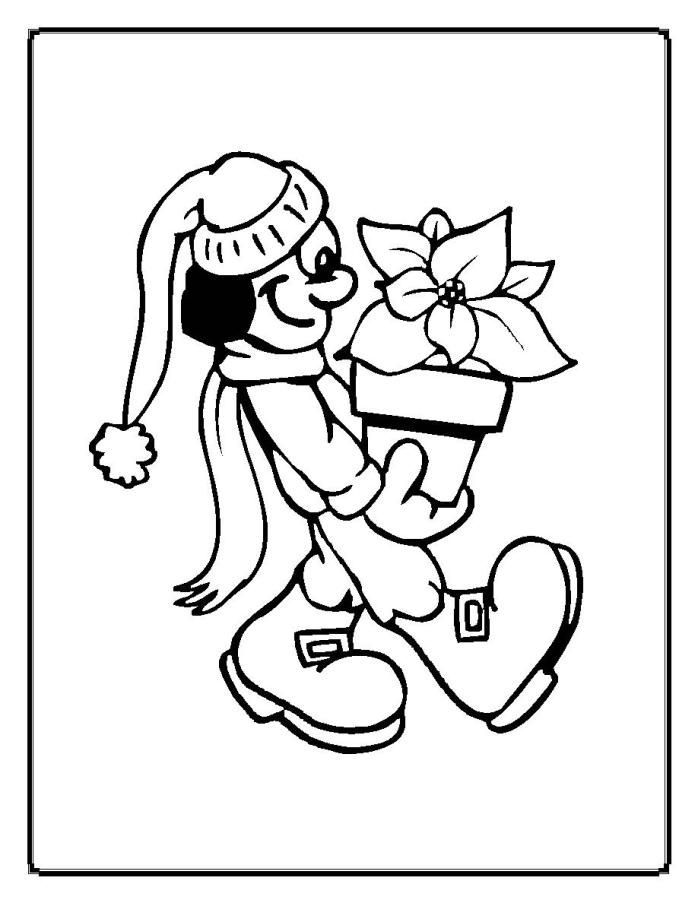christmas elf Colouring Pages