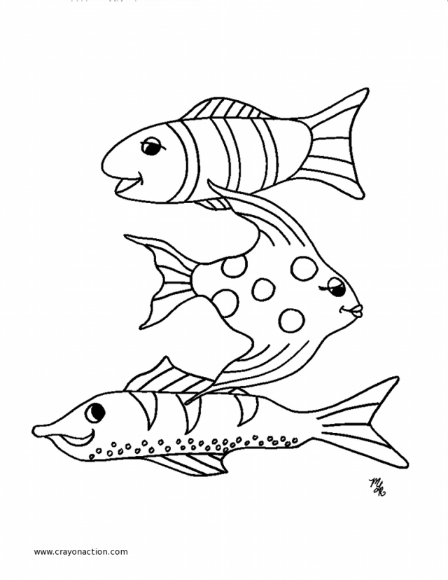 Rainbow Fish Printables Fish Coloring Page Crayon Action