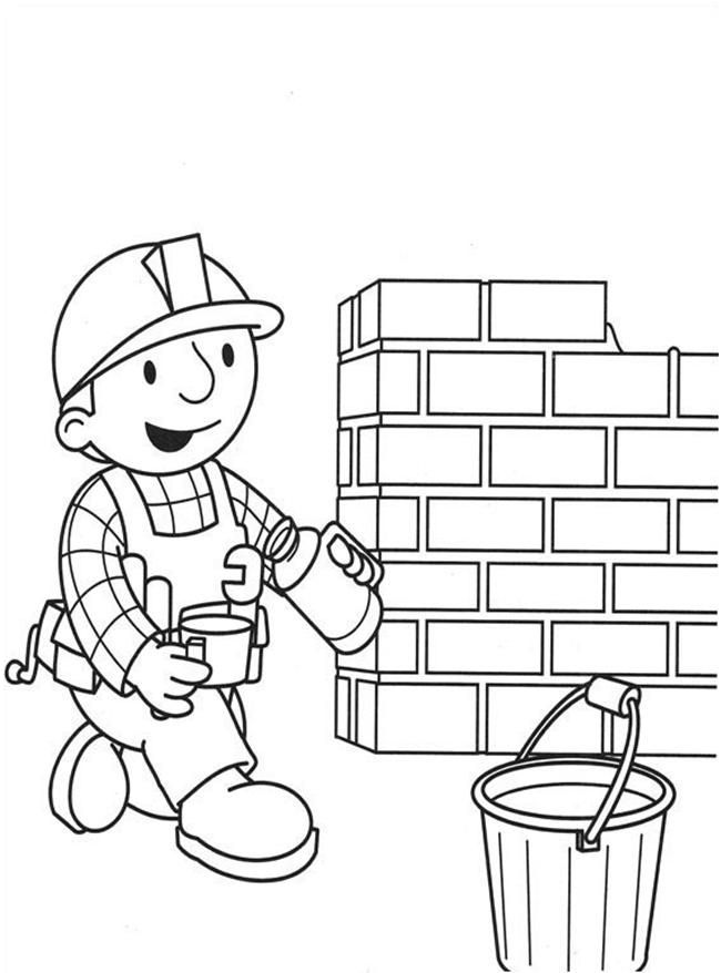Printable Bob The Builder| Coloring Pages for Kids | Free coloring