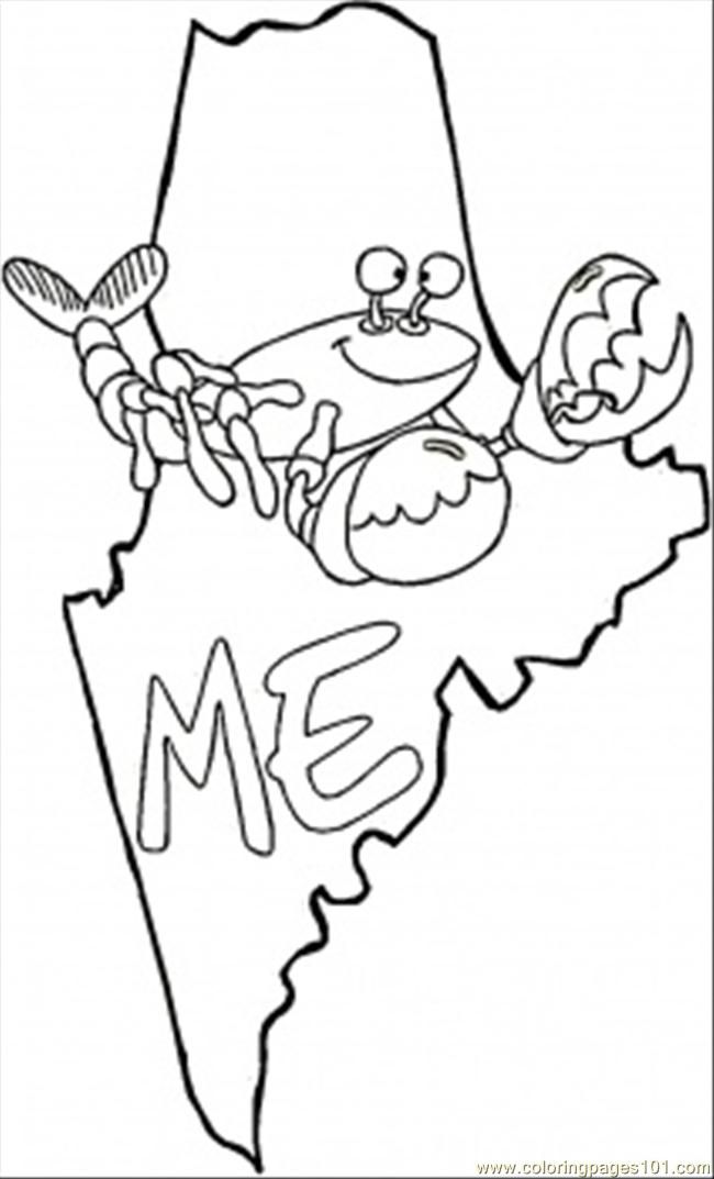 Coloring Pages Map Of Maine (Countries  USA) | free printable