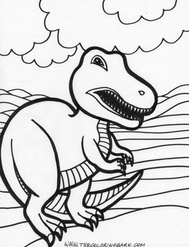 Scary Dinosaur Coloring Page | Free Printable Coloring Pages Scary