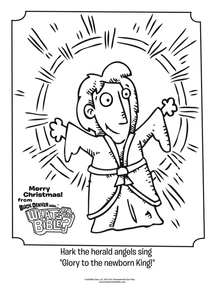 Hark the Herald Angels Sing Coloring Page | Whats in the Bible