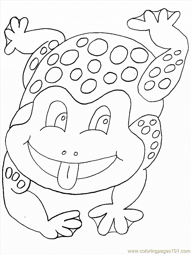 Coloring Pages Frog2 (Amphibians  Frog) - free printable coloring