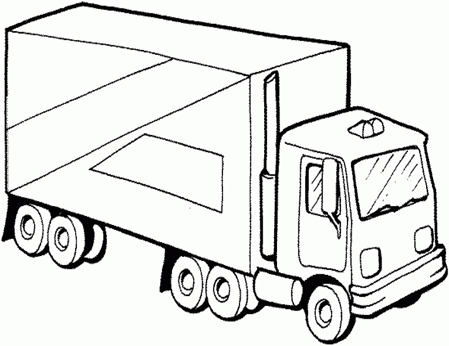 semi truck coloring pages | Coloring Picture HD For Kids 