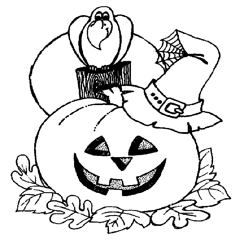 Halloween coloring pictures for kids - Coloring Pics