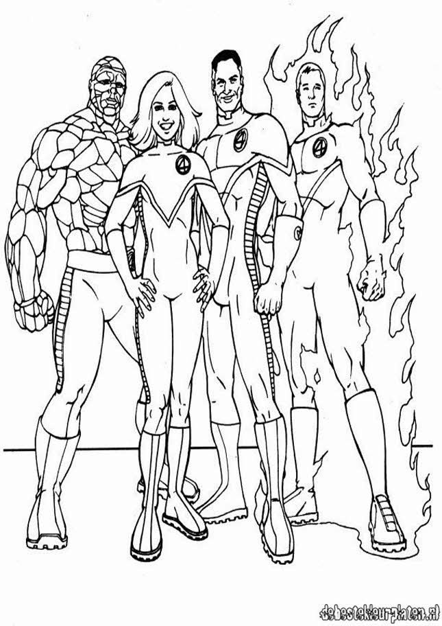 Fantastic Four Colouring Pages