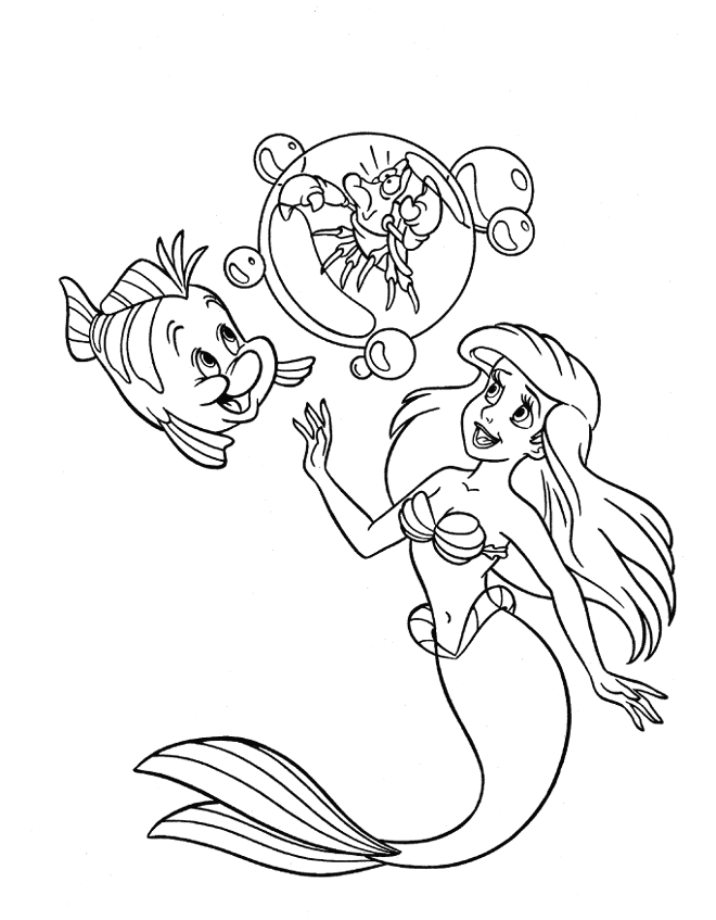 Little Mermaid Coloring Page- Z31 Coloring Page