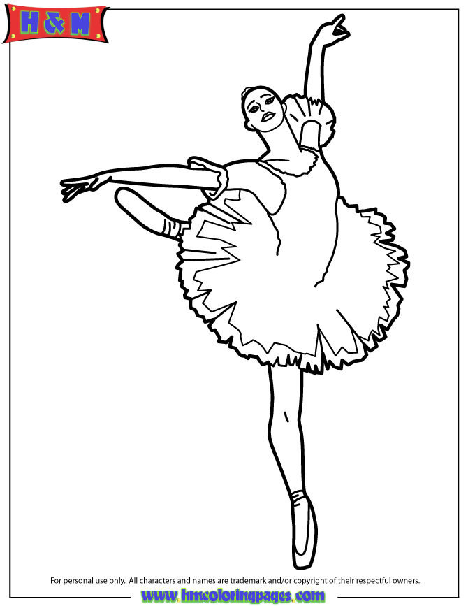 Ballet Dancer Coloring Page | Free Printable Coloring Pages