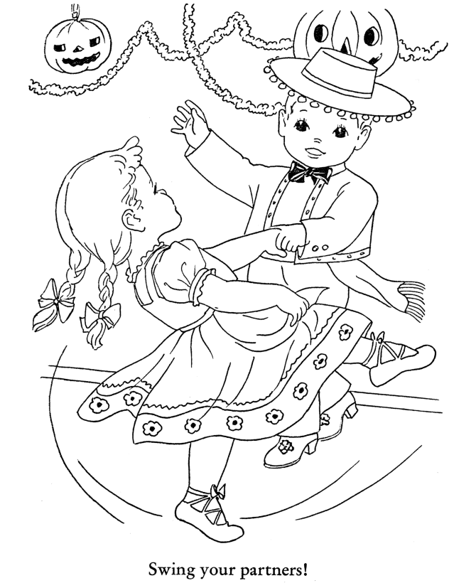 Halloween Party Coloring Pages - Halloween Party Music 
