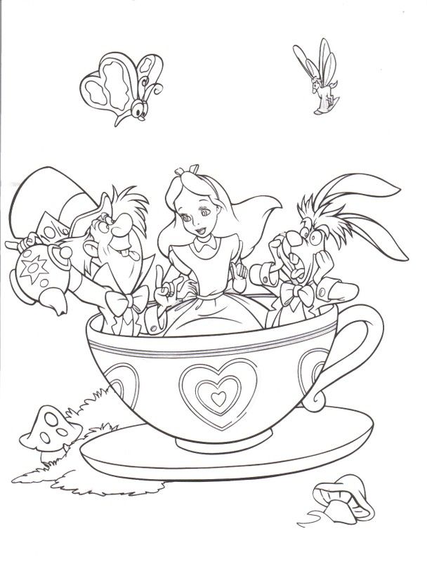 Alice In Wonderland Coloring Book
