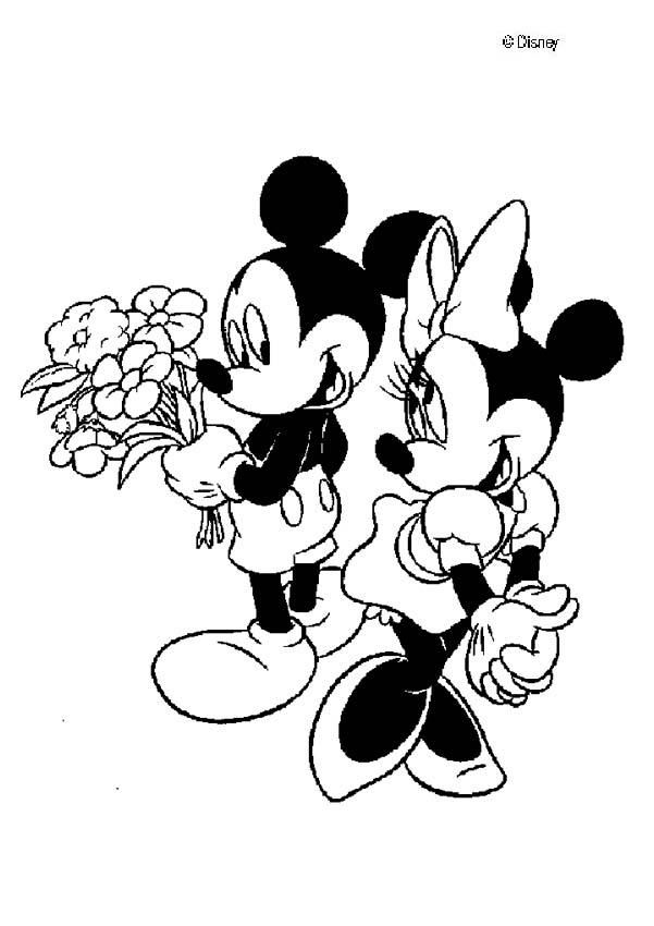 Mickey Mouse Coloring Page Category Minnie Viewed Tattoo