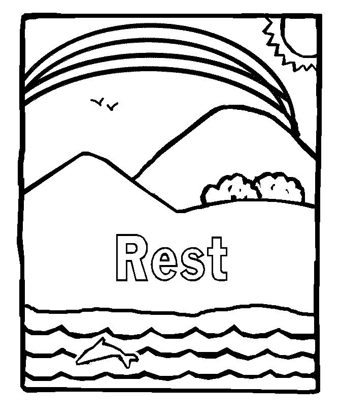 Day 4 Of Creation Coloring Pages Clip Art Library
