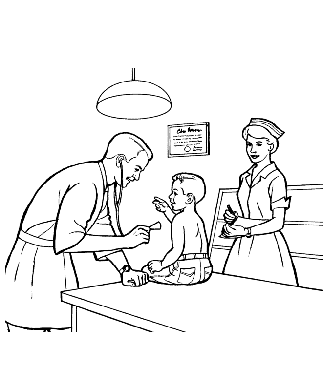 Doctor Coloring Pages Printables - Doctor Day Coloring Pages