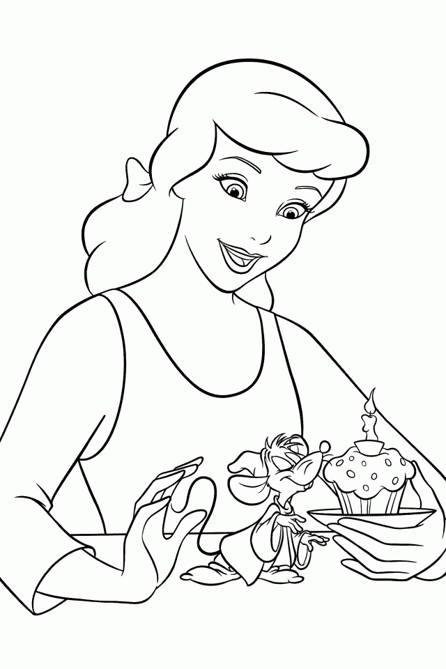 Free Disney Princess Cinderella Coloring Pages, Download Free Disney