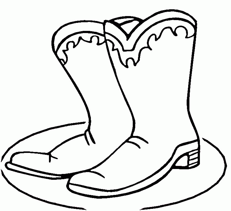 Cowboy Boot Coloring Pages | Free Printable Coloring Pages | Free