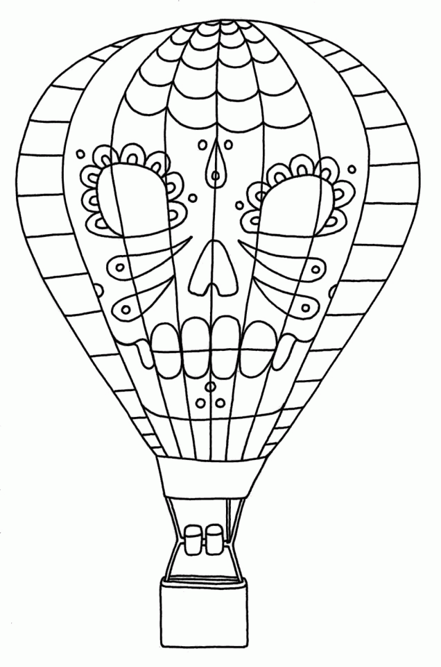 Hot Air Balloon Printable Coloring Pages 