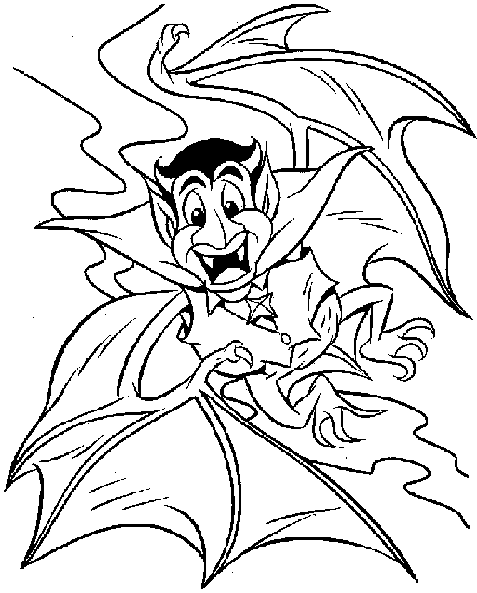 Halloween is Here! Coloring - Vampire Bat