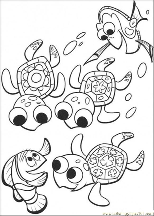 Coloring Pages Nemo And Friends (Cartoons  Finding Nemo)| free printable