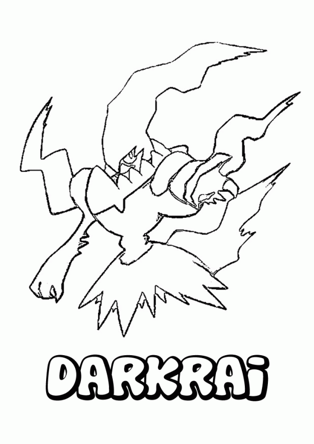 Pokemon Darkrai Coloring Pages KidsColoringPics Pokemon
