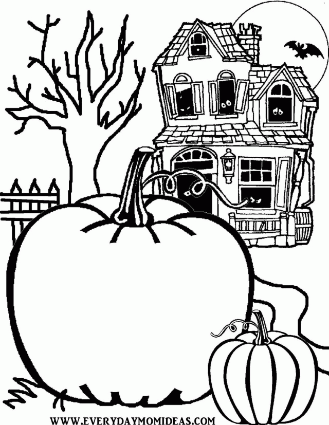 Scary Halloween Coloring Pages Printables Disney Halloween