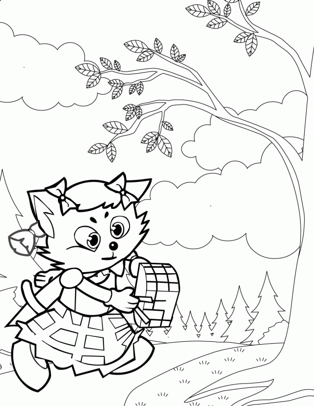 little red riding hood story coloring pages