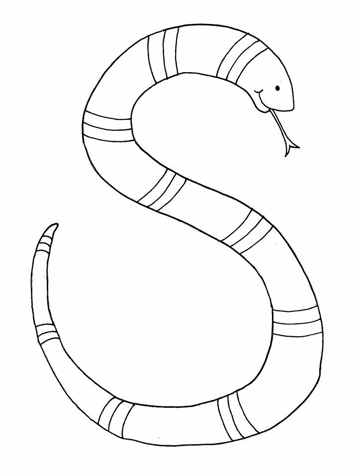 Letter S Colouring Page