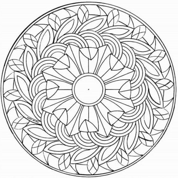 Easy Mandalas | children coloring pages | Printable Coloring Pages