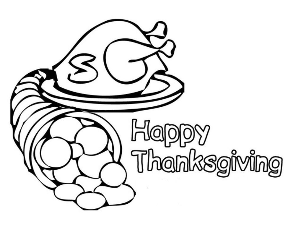 Thanksgiving Coloring Pages Clip Art Library