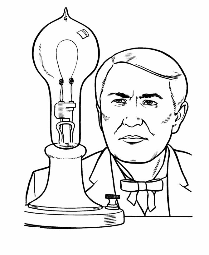 Free Thomas Edison Coloring Page Download Free Thomas Edison Coloring Page Png Images Free Cliparts On Clipart Library