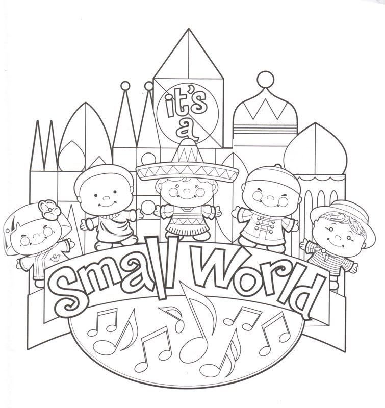 Its A Small World Disneyland Coloring Pages
